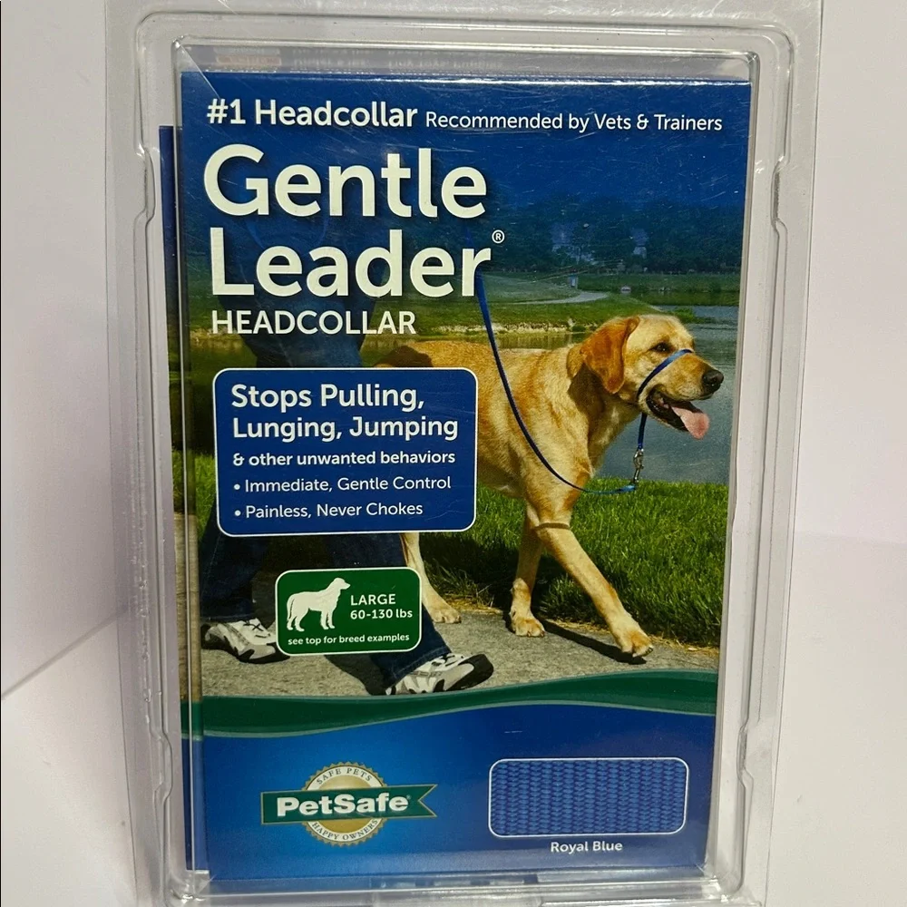 PetSafe Gentle Leader Headcollar No-Pull Dog Collar - Large, Royal Blue